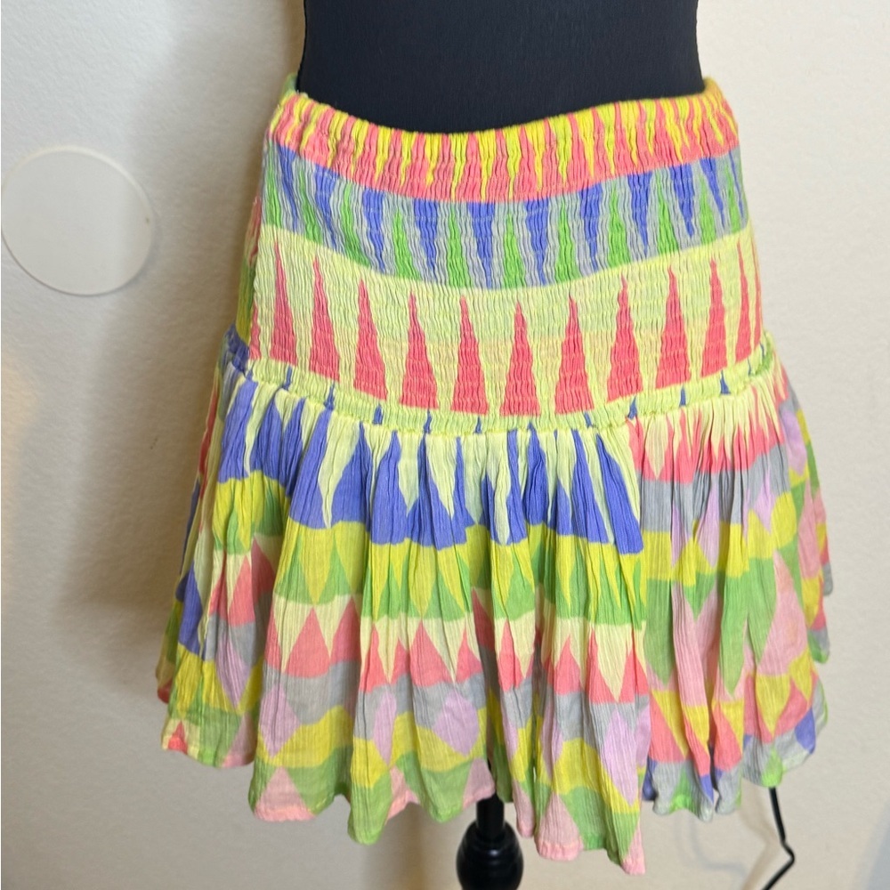 Place Nationale Colorful Geometric Patterned Skirt